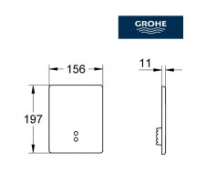MEDIDAS PLACA CON INFRARROJO TECTRON SKATE GROHE